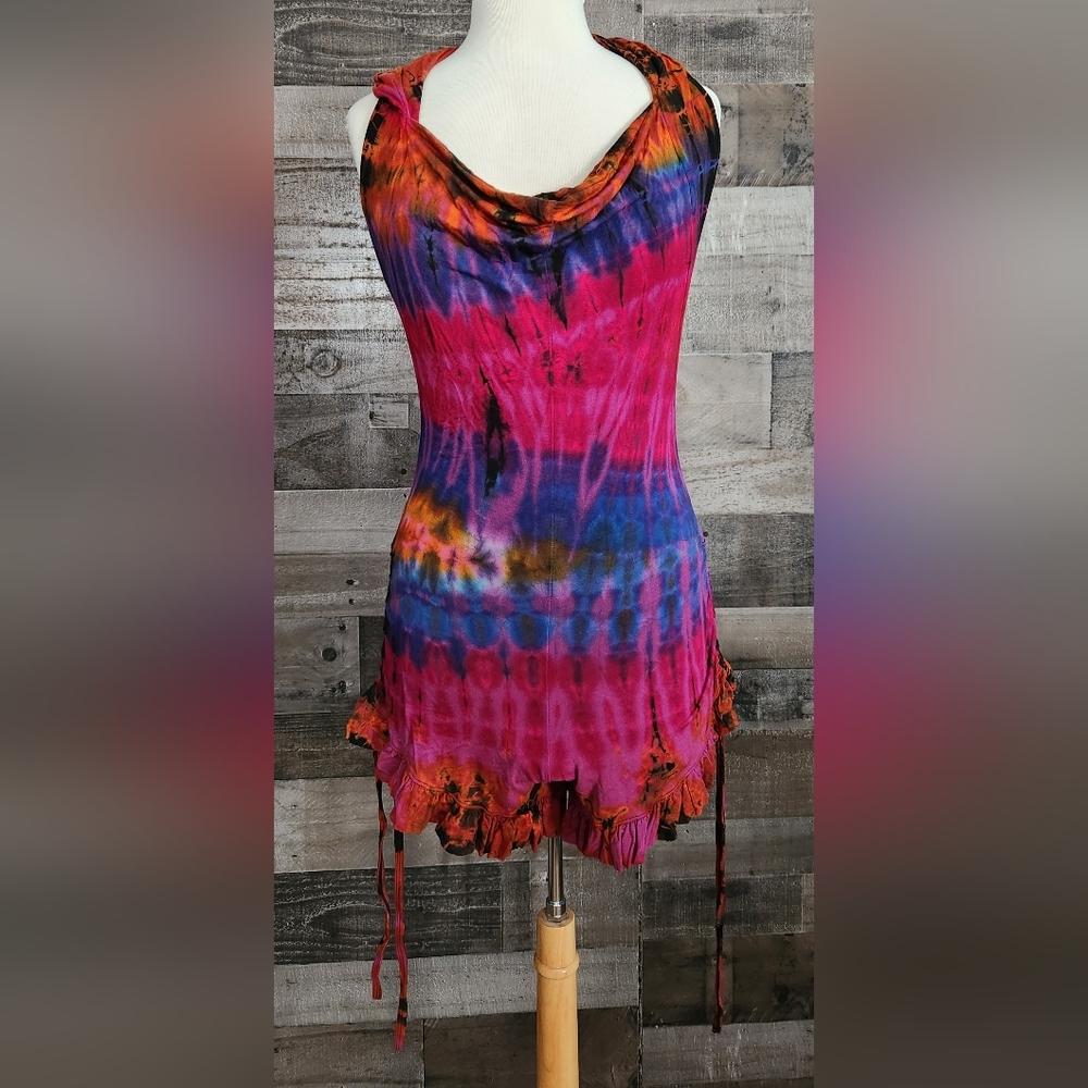 Tie-dye Romper Backless